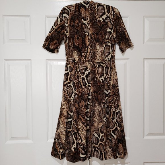 Donna Morgan Stretchy Jersey Snake Print Dress, 8 - Picture 3 of 5